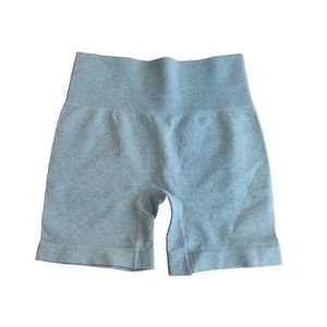 Women's Activewear Shorts Fitted Size S Heather Blue Stretch Biker Shorts